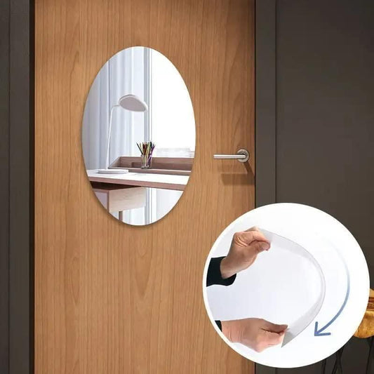 Oval Shape & Square Shape Mirror (Pack of 2)